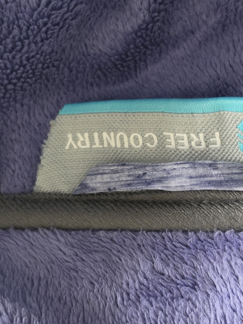 Free Country Purple Fleece with Teal Trim And Hood